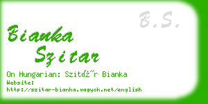 bianka szitar business card